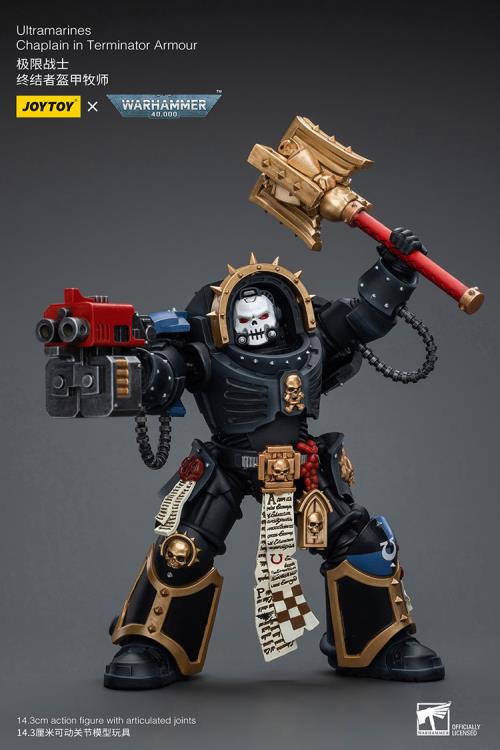 Warhammer 40K Ultramarines Chaplain in Terminator Armor 1/18 Scale Action Figure Gallery Image 11