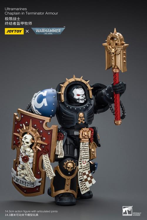 Warhammer 40K Ultramarines Chaplain in Terminator Armor 1/18 Scale Action Figure Gallery Image 6