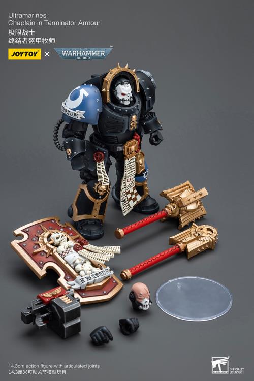 Warhammer 40K Ultramarines Chaplain in Terminator Armor 1/18 Scale Action Figure Gallery Image 13