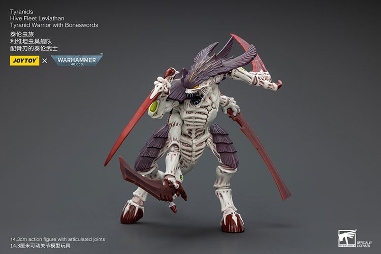 Warhammer 40K Tyranids Hive Fleet Leviathan Tyranid Warrior with Bonesword 1/18 Scale Action Figure Gallery Image 5
