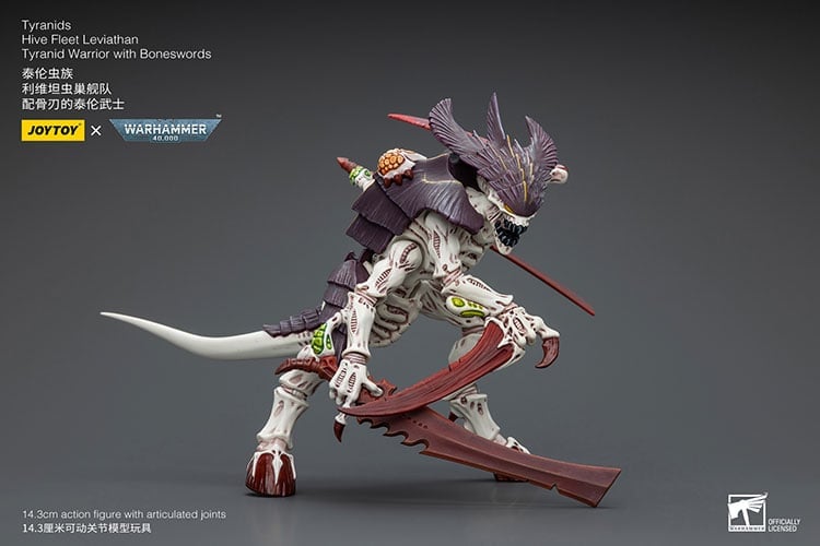 Warhammer 40K Tyranids Hive Fleet Leviathan Tyranid Warrior with Bonesword 1/18 Scale Action Figure Gallery Image 4