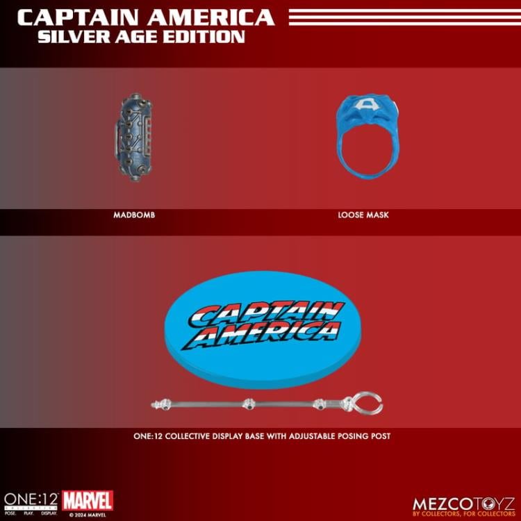 Marvel Comics One:12 Collective Captain America (Silver Age) Gallery Image 16