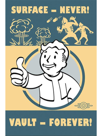 Fallout Surface - Never! Vault - Forever! Sign Replica