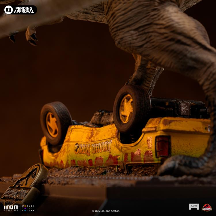 Jurassic Park Icons T-Rex Attack Statue Gallery Image 6