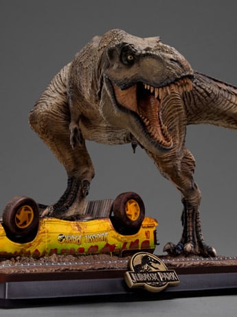 Jurassic Park Icons T-Rex Attack Statue Gallery Image 2