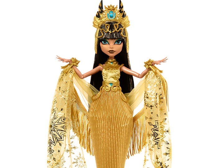 極稀少サンルイSt Louis★クレオCleoクリスタルシュガーボウル★金彩装飾 Monster High Howliday Winter Edition Cleo De Nile Doll