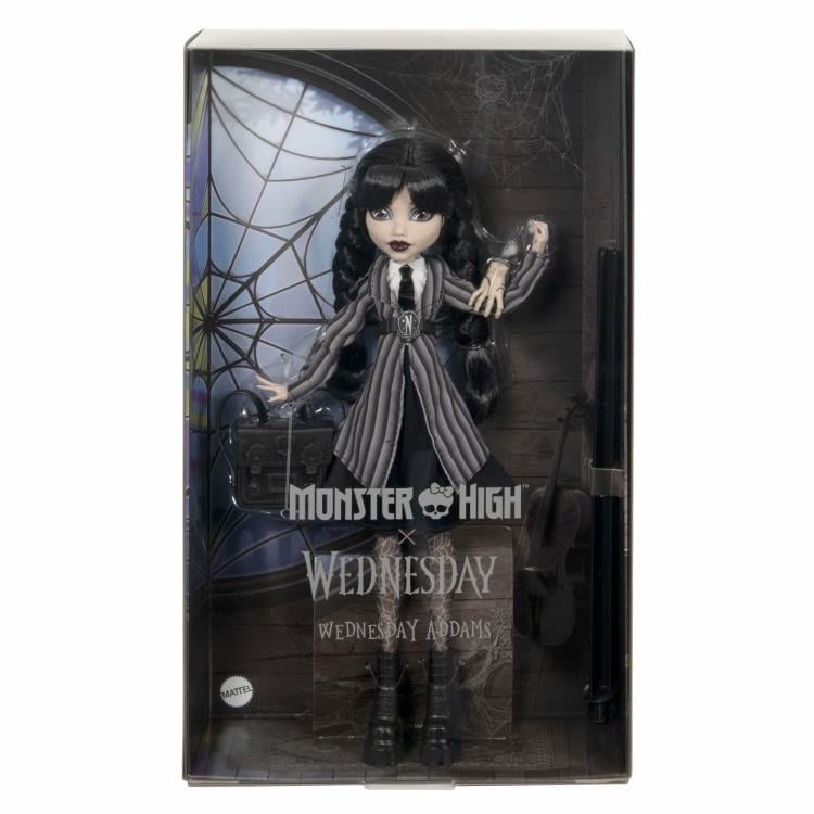 Monster High x Wednesday Wednesday (Nevermore Academy Uniform with Thing) Collectible Doll Gallery Image 8