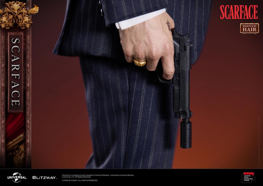 Scarface Tony Montana (Rooted Hair Ver.) 1/4 Superb Scale Statue Gallery Image 21