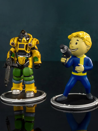 Fallout Excavator & Vault Boy (Gun) Mini Figure Set (Deathclaw BAF) Gallery Image 2