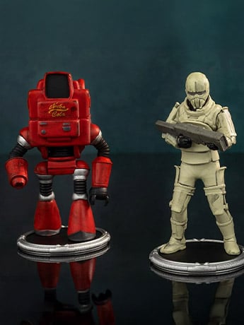 フォールアウト4 Fallout Nukatron & Synth Mini Figure Set (Deathclaw BAF)