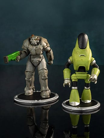Fallout X-01 & Protectron Mini Figure Set (Deathclaw BAF)