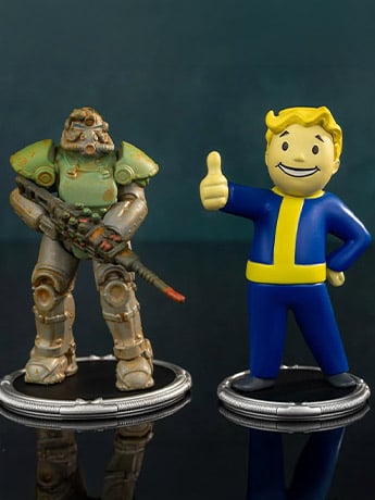 Fallout T-51 & Vault Boy (Classic) Mini Figure Set (Deathclaw BAF)