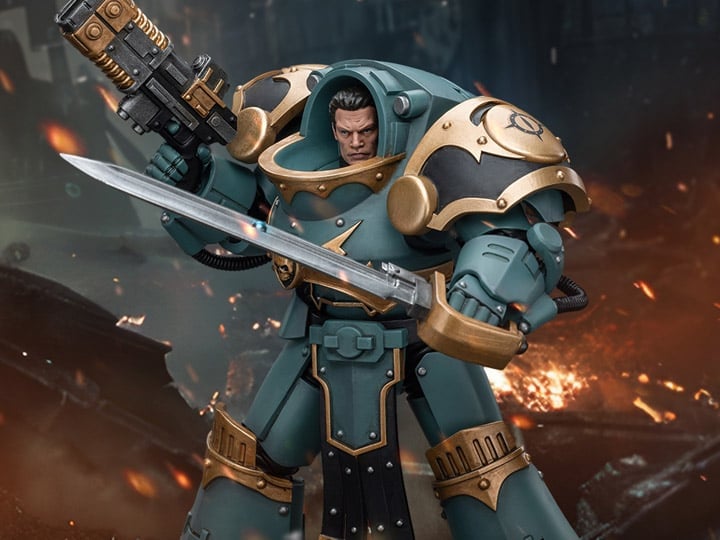 Warhammer: The Horus Heresy Sons of Horus Tartaros Terminator Squad Sergeant with Volkite Charger and Power Sword 1/18 Scale Action Figure Gallery Image 1