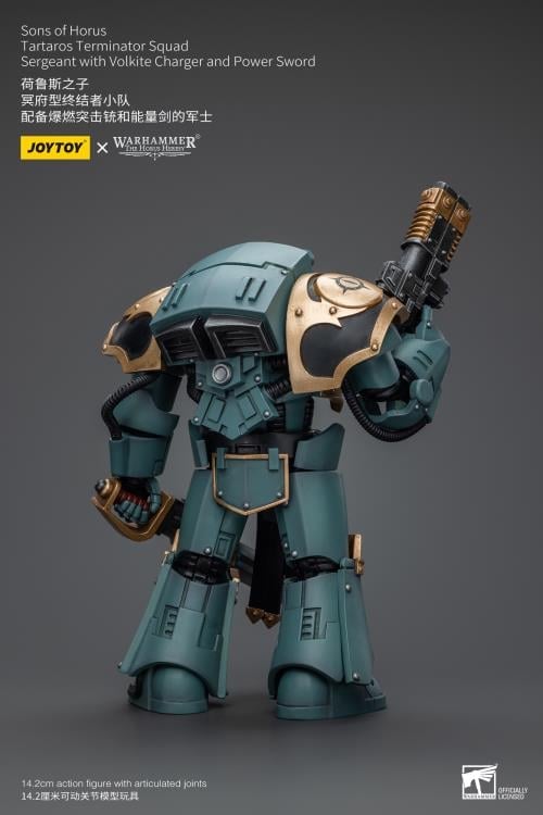 Warhammer: The Horus Heresy Sons of Horus Tartaros Terminator Squad Sergeant with Volkite Charger and Power Sword 1/18 Scale Action Figure Gallery Image 9