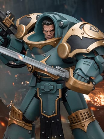 Warhammer: The Horus Heresy Sons of Horus Tartaros Terminator Squad Sergeant with Volkite Charger and Power Sword 1/18 Scale Action Figure Gallery Image 2