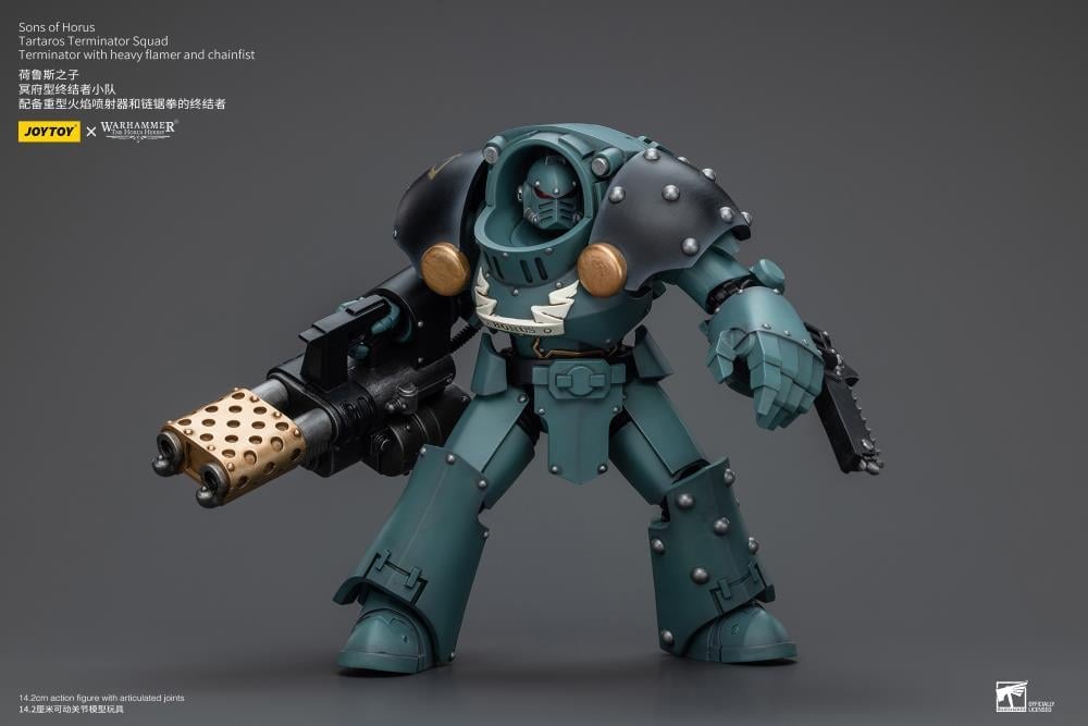 Warhammer: The Horus Heresy Sons of Horus Tartaros Terminator Squad Terminator with Heavy Flamer and Chainfist 1/18 Scale Action Figure Gallery Image 10