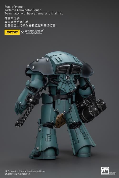 Warhammer: The Horus Heresy Sons of Horus Tartaros Terminator Squad Terminator with Heavy Flamer and Chainfist 1/18 Scale Action Figure Gallery Image 7