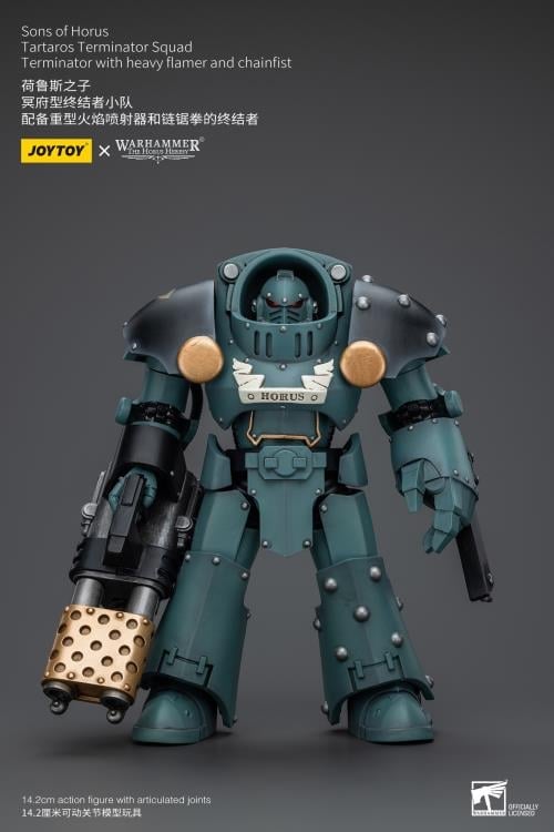 Warhammer: The Horus Heresy Sons of Horus Tartaros Terminator Squad Terminator with Heavy Flamer and Chainfist 1/18 Scale Action Figure Gallery Image 5