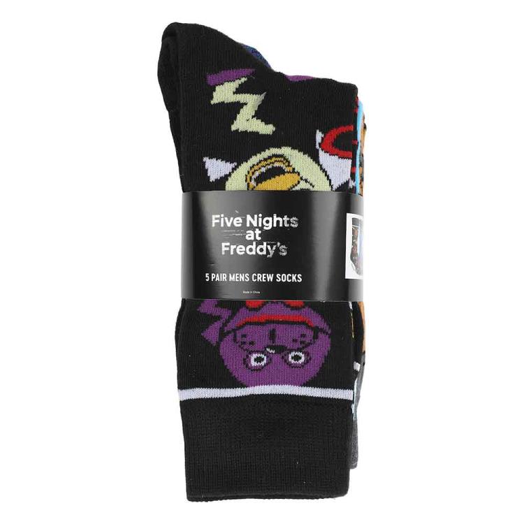 Five Nights at Freddy's Crew Socks 5-Pack Gallery Image 3