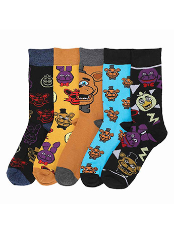 Five Nights at Freddy's Crew Socks 5-Pack Gallery Image 2