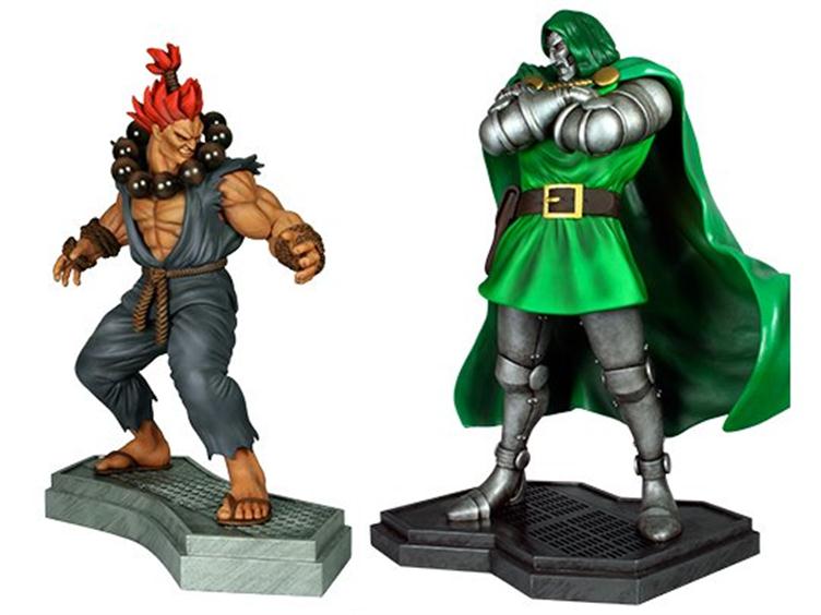 Marvel Vs. Capcom 3:  Akuma & Doctor Doom 1/4 Scale Statue Set Gallery Image 1