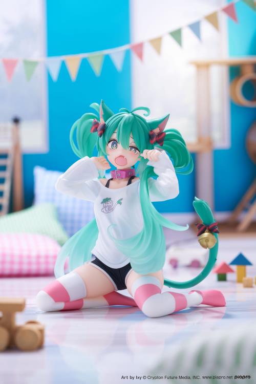 Vocaloid Desktop Cute Hatsune Miku (Nekomimi T-Shirt Ver.) Figure Gallery Image 3