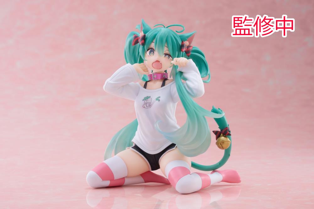 Vocaloid Desktop Cute Hatsune Miku (Nekomimi T-Shirt Ver.) Figure Gallery Image 4