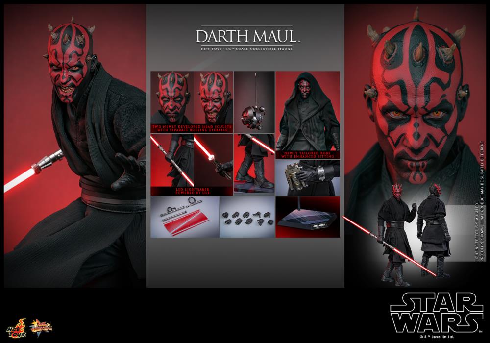 Star Wars: The Phantom Menace MMS748 Darth Maul 1/6th Scale Collectible Figure Gallery Image 17