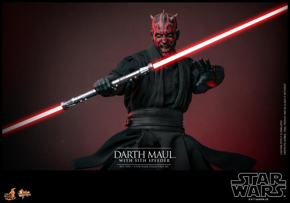 Star Wars: The Phantom Menace MMS749 Darth Maul With Sith Speeder 1/6th Scale Collectible Figure Set Gallery Image 13