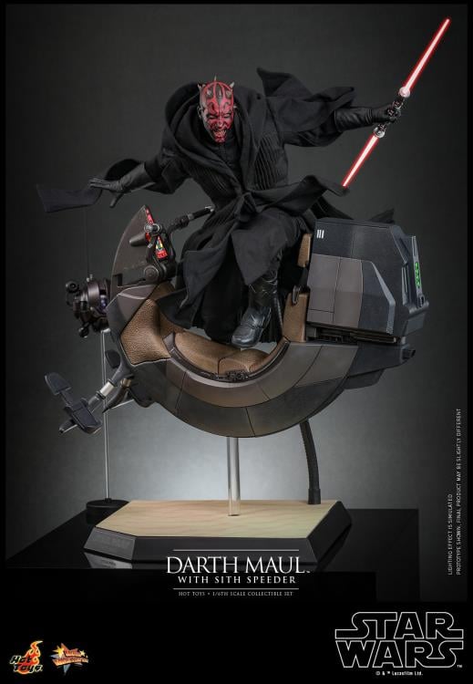 Star Wars: The Phantom Menace MMS749 Darth Maul With Sith Speeder 1/6th Scale Collectible Figure Set Gallery Image 20