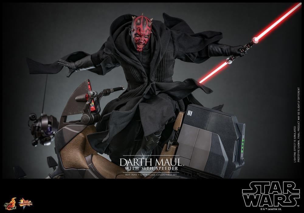 Star Wars: The Phantom Menace MMS749 Darth Maul With Sith Speeder 1/6th Scale Collectible Figure Set Gallery Image 22
