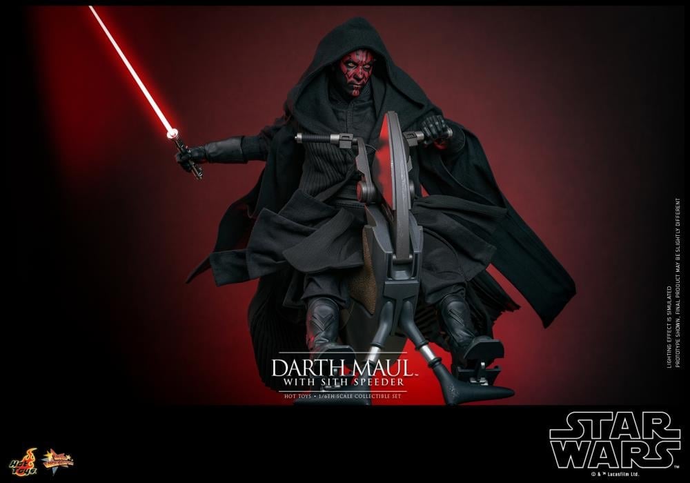 Star Wars: The Phantom Menace MMS749 Darth Maul With Sith Speeder 1/6th Scale Collectible Figure Set Gallery Image 3