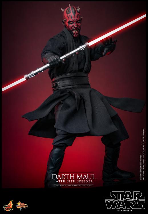 Star Wars: The Phantom Menace MMS749 Darth Maul With Sith Speeder 1/6th Scale Collectible Figure Set Gallery Image 11