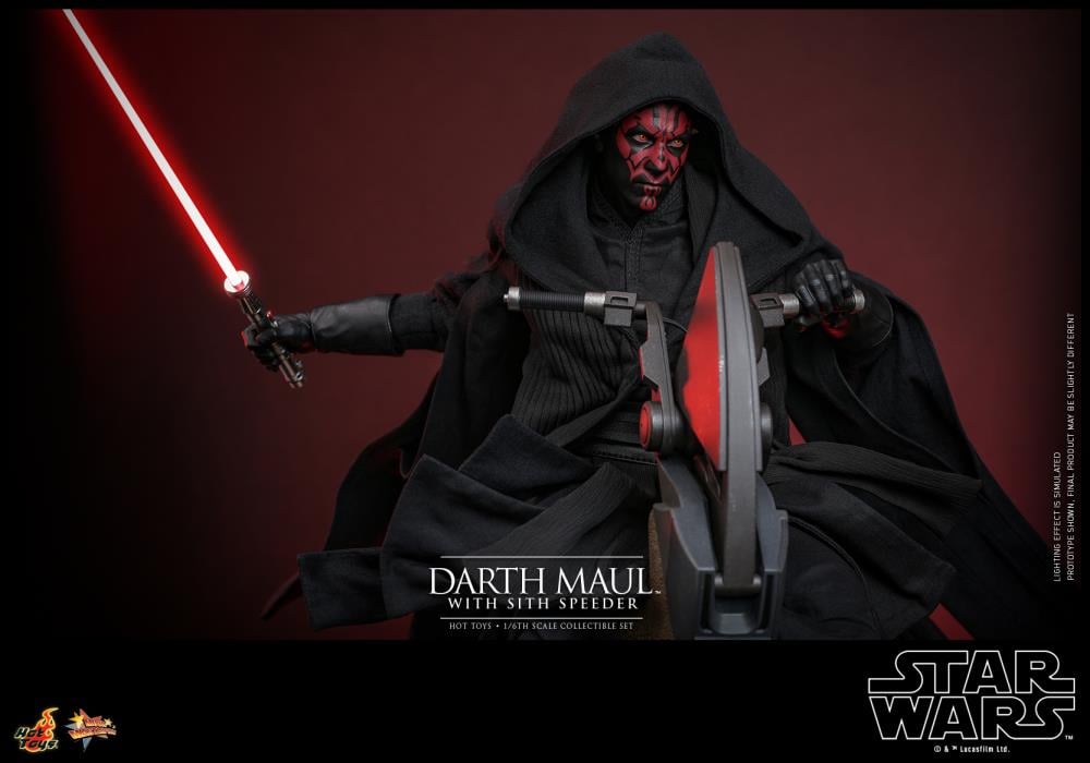 Star Wars: The Phantom Menace MMS749 Darth Maul With Sith Speeder 1/6th Scale Collectible Figure Set Gallery Image 4