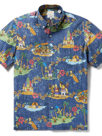 The Simpsons Hawaiian Vacation Classic Button Front Shirt Gallery Image 2