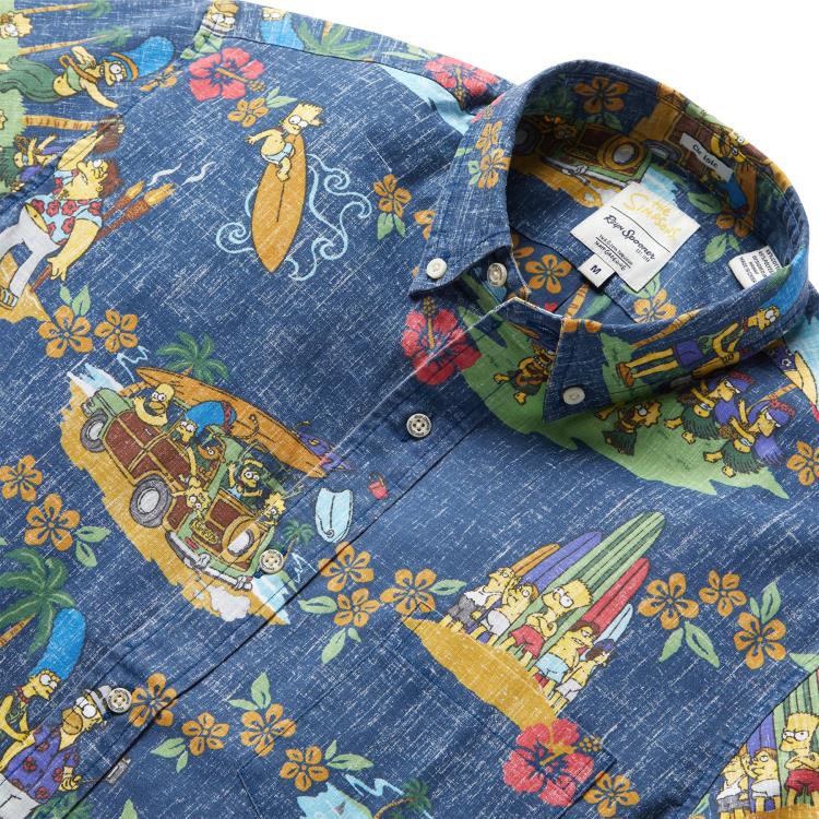 The Simpsons Hawaiian Vacation Classic Button Front Shirt Gallery Image 3