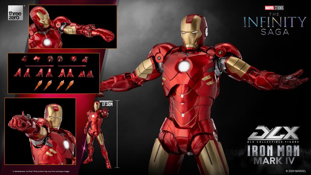 スリーゼロ　DLX アイアンマン Mark IV アイアンマン２　マーベル Marvel: The Infinity Saga DLX Iron Man Mark IV 1/12 Scale Action