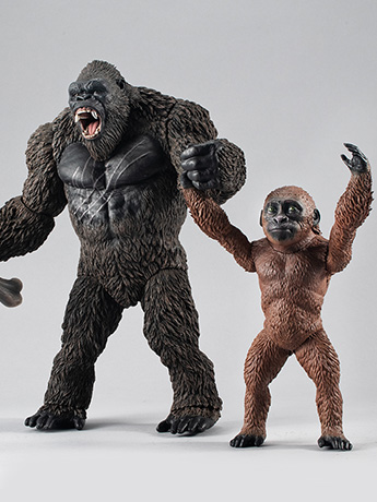 Godzilla x Kong: The New Empire Ultimate Article Monsters King Kong (2024 Ver.) & Suko Action Figure Set Gallery Image 2
