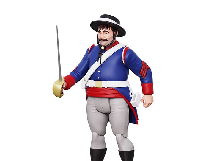 Zorro (1957) Power Stars Sergeant Garcia 5" Retro Action Figure Gallery Image 1