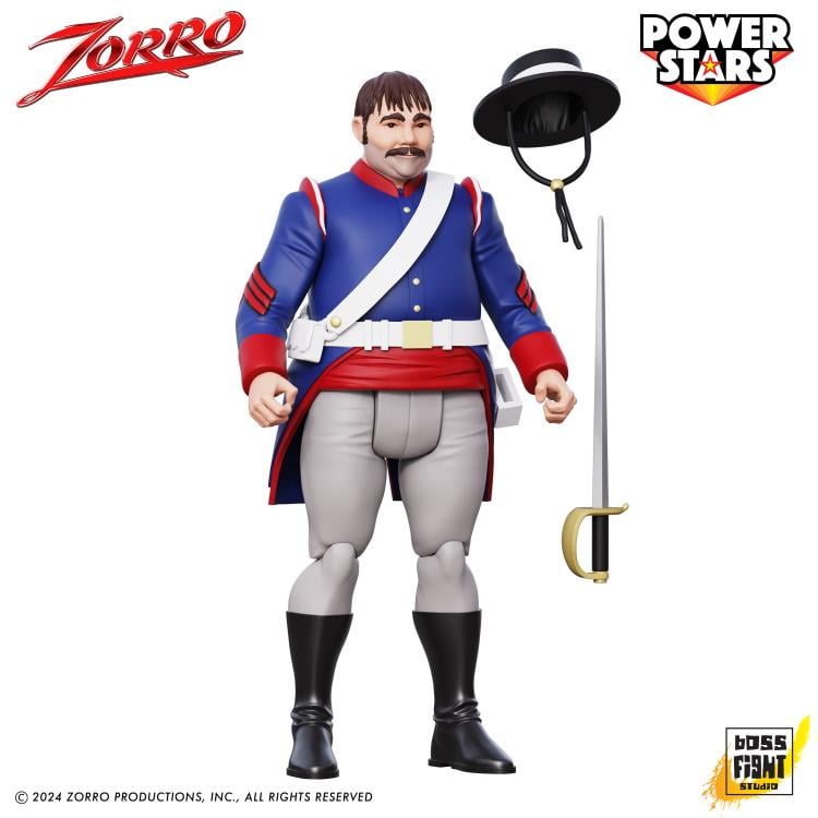 Zorro (1957) Power Stars Sergeant Garcia 5" Retro Action Figure Gallery Image 4