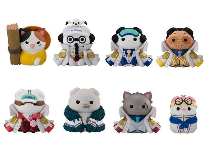 One Piece Mega Cat Project Nyan Piece Nyaan! Luffy vs. Marine Box of 8 Figures Gallery Image 1