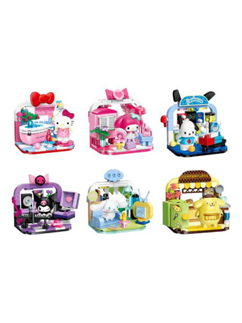 Sanrio Have Fun at Home Building Block Set of 6 Displays Gallery Image 2