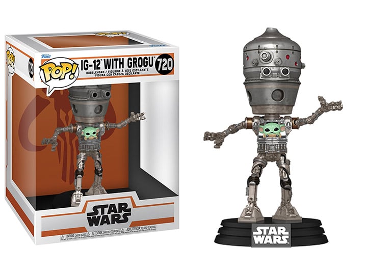 Pop! Deluxe Star Wars: The Mandalorian - IG-12 with Grogu Gallery Image 1