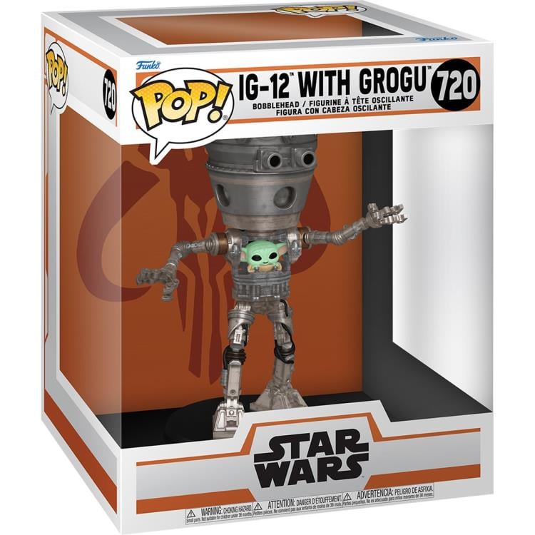 Pop! Deluxe Star Wars: The Mandalorian - IG-12 with Grogu Gallery Image 4