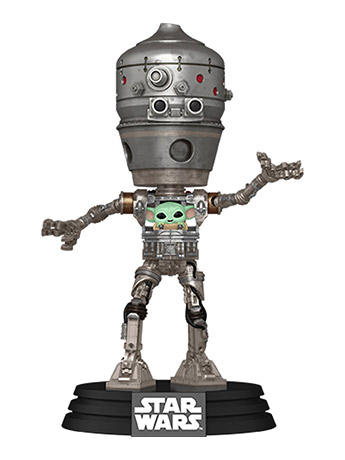 Pop! Deluxe Star Wars: The Mandalorian - IG-12 with Grogu Gallery Image 2