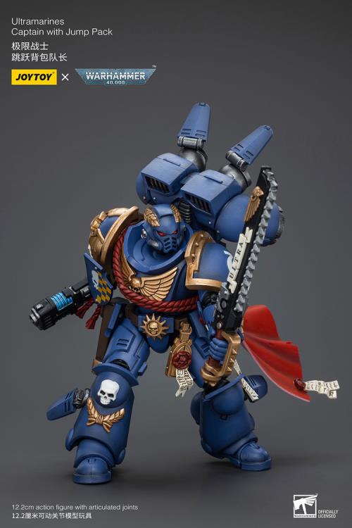 Warhammer 40K Ultramarines Captain with Jump Pack 1/18 Scale Action Figure Gallery Image 9
