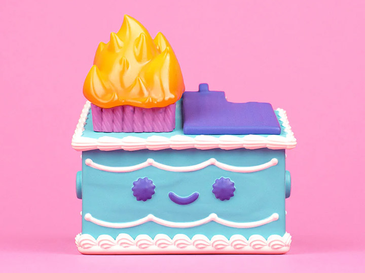 Lil Dumpster Fire Birthday Cake Dumpster Fire Vinyl Figure Gallery Image 1