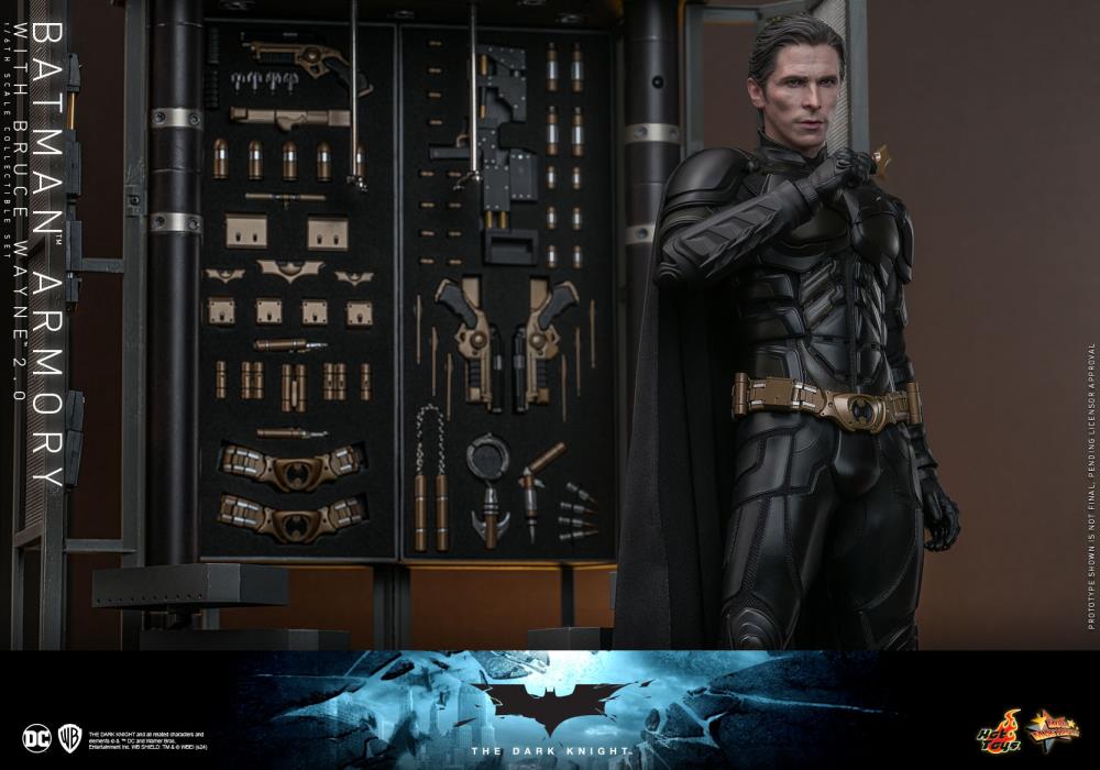 The Dark Knight MMS750 Batman Armory with Bruce Wayne (2.0 Ver.) 1/6th Scale Collectible Figure Set Gallery Image 20