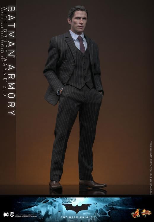 The Dark Knight MMS750 Batman Armory with Bruce Wayne (2.0 Ver.) 1/6th Scale Collectible Figure Set Gallery Image 10