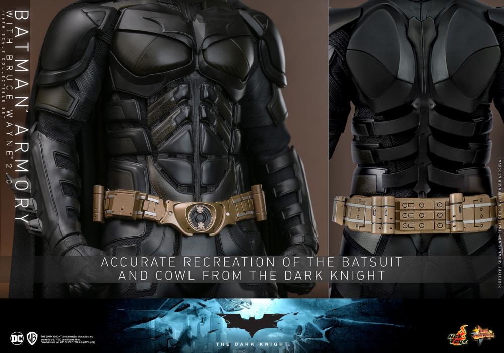 The Dark Knight MMS750 Batman Armory with Bruce Wayne (2.0 Ver.) 1/6th Scale Collectible Figure Set Gallery Image 24